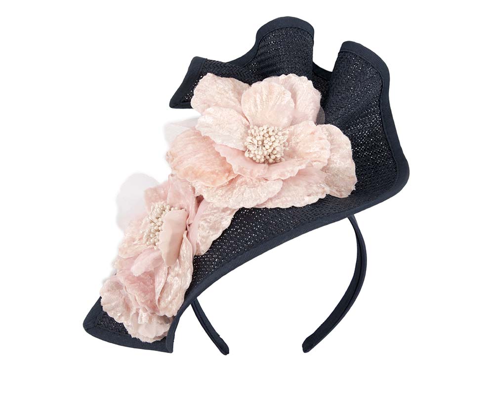 Navy pink Melbourne Cup races fascinator by Fillies Collection-1