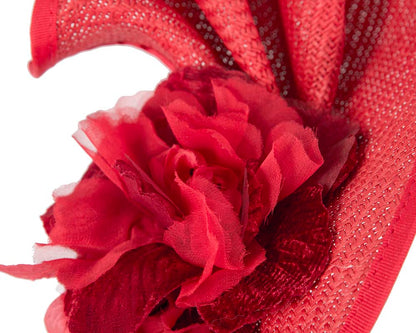 Red Melbourne Cup races fascinator by Fillies Collection-2