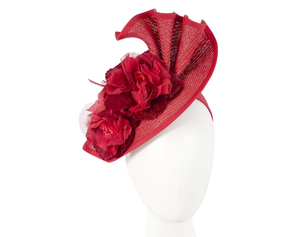 Red Melbourne Cup races fascinator by Fillies Collection-0