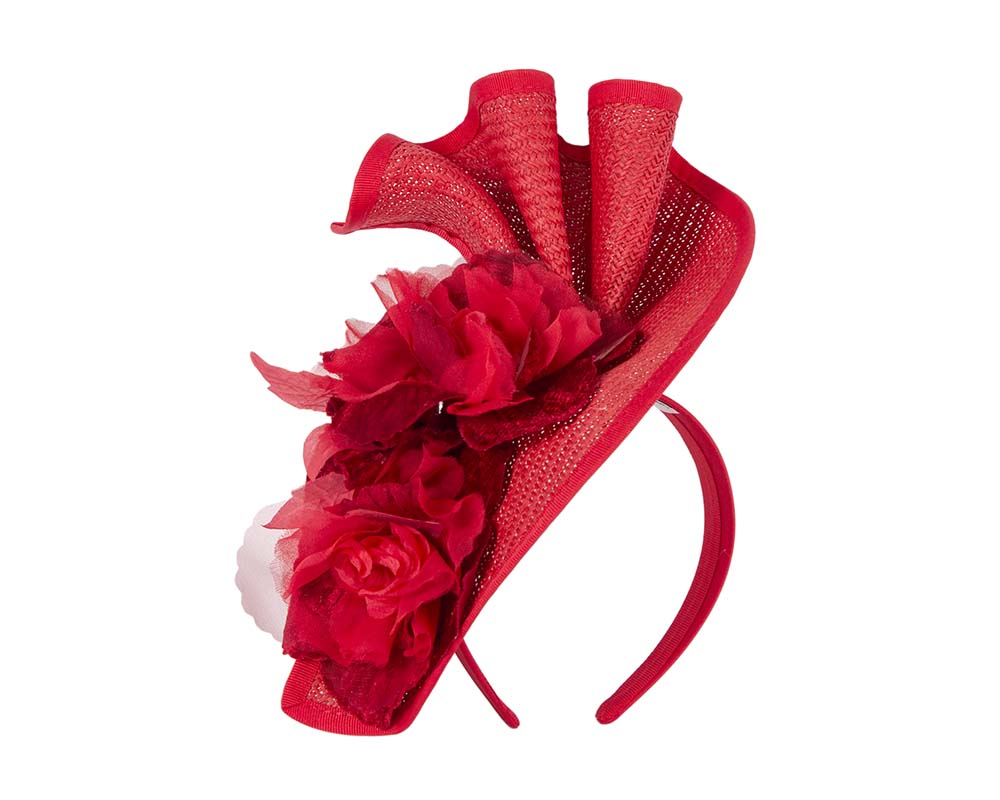 Red Melbourne Cup races fascinator by Fillies Collection-1