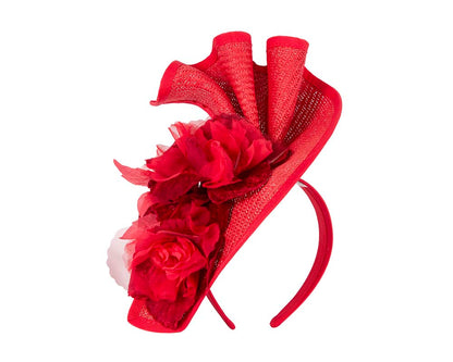 Red Melbourne Cup races fascinator by Fillies Collection-1