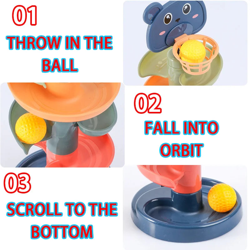 Rotating Toy Tower with Balls-1
