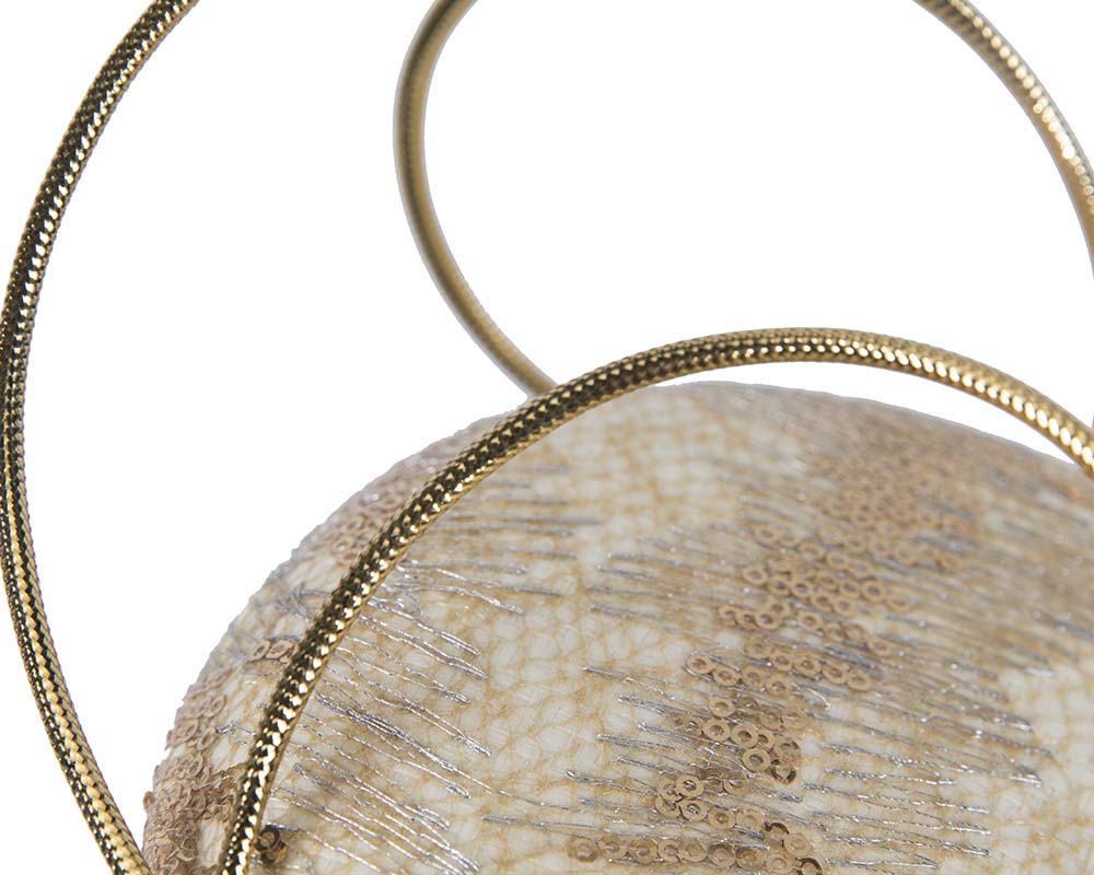 Bespoke designers cream & gold fascinator