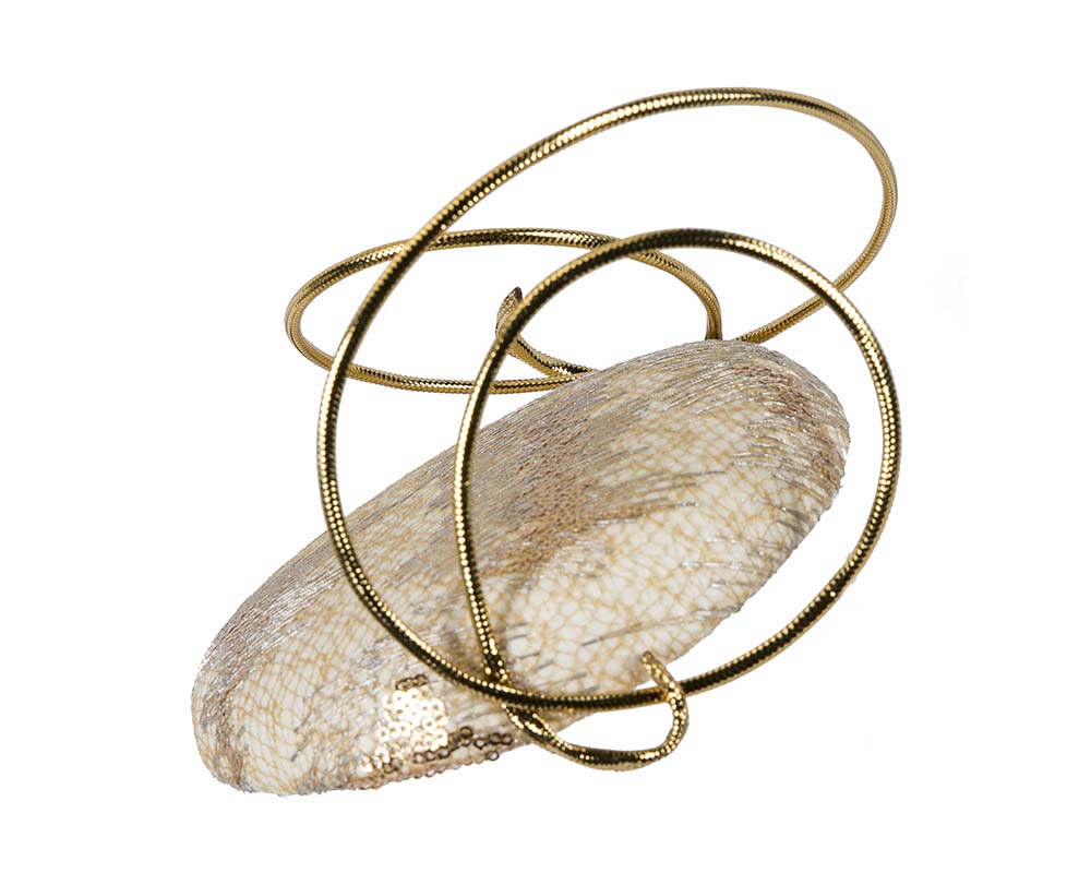 Bespoke designers cream & gold fascinator