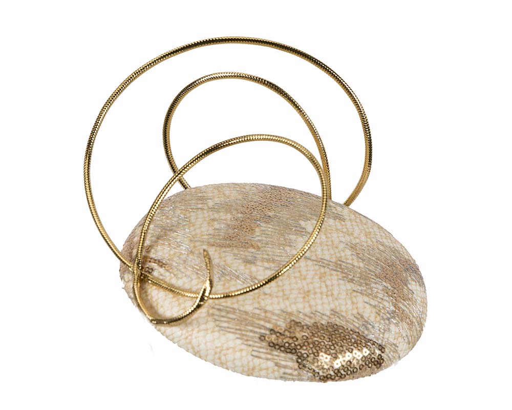 Bespoke designers cream & gold fascinator
