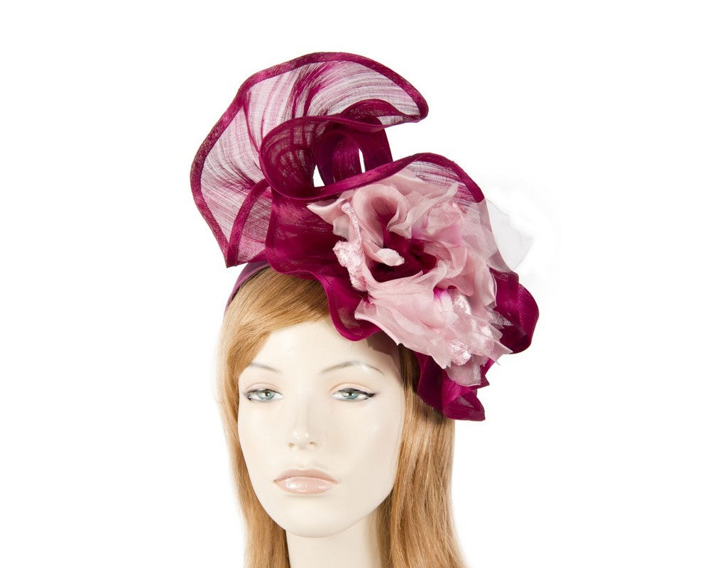 Bespoke large magenta fascinator