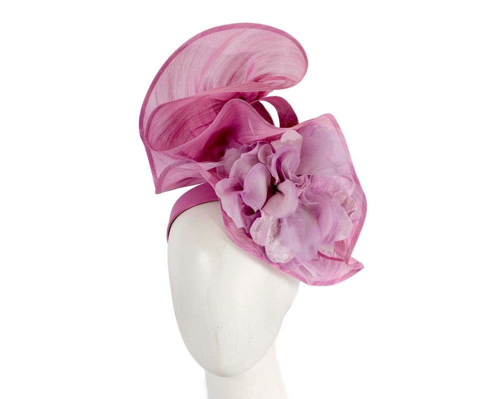Bespoke large lilac fascinator