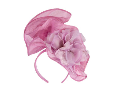 Bespoke large lilac fascinator