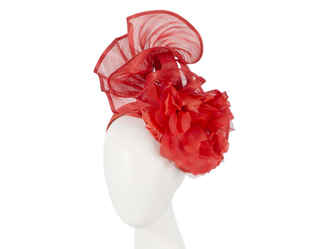 Bespoke large burnt orange fascinator by Fillies Collection