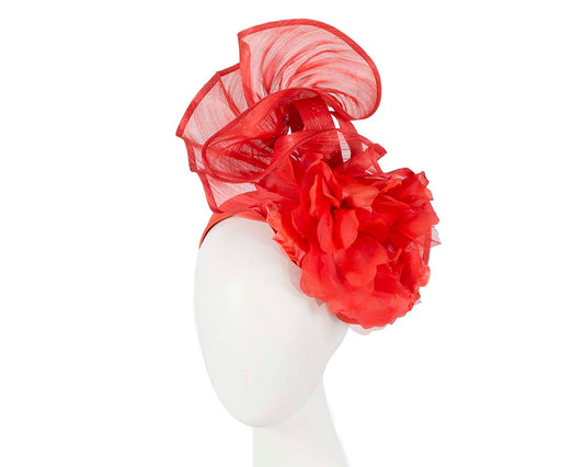 Bespoke large burnt orange fascinator by Fillies Collection