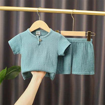 2-piece summer t-shirt and shorts set for children multivariant-6