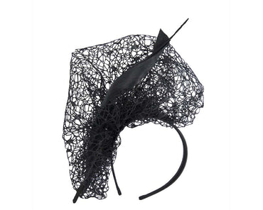 Bespoke black lace fascinator