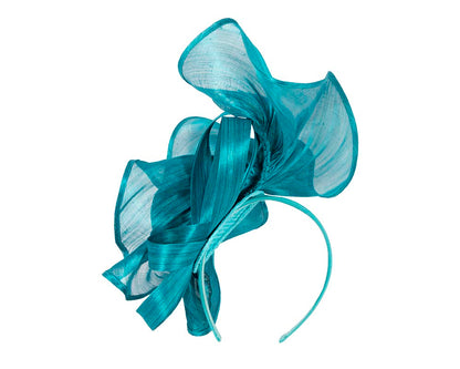 Twisted aqua designers fascinator by Fillies Collection