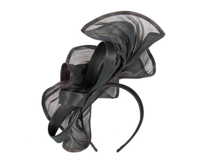 Twisted black designers fascinator by Fillies Collection-2