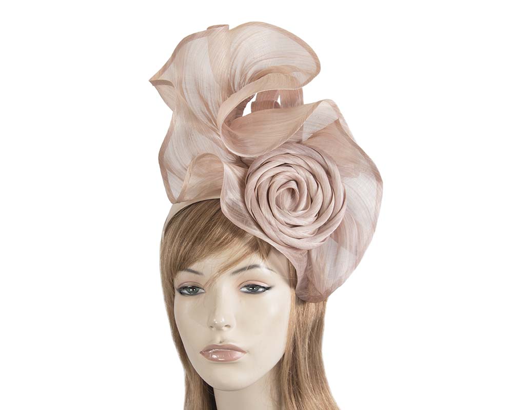 Twisted blush designers fascinator by Fillies Collection-0