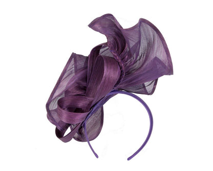 Twisted purple designers fascinator by Fillies Collection-3