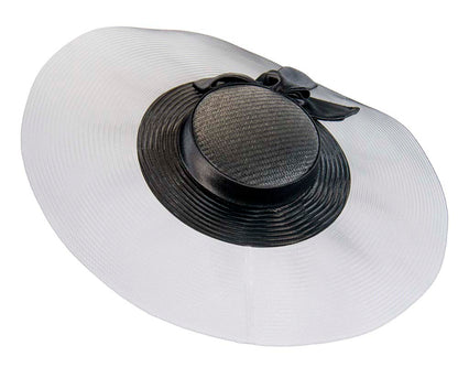Bespoke black wide brim boater hat-1