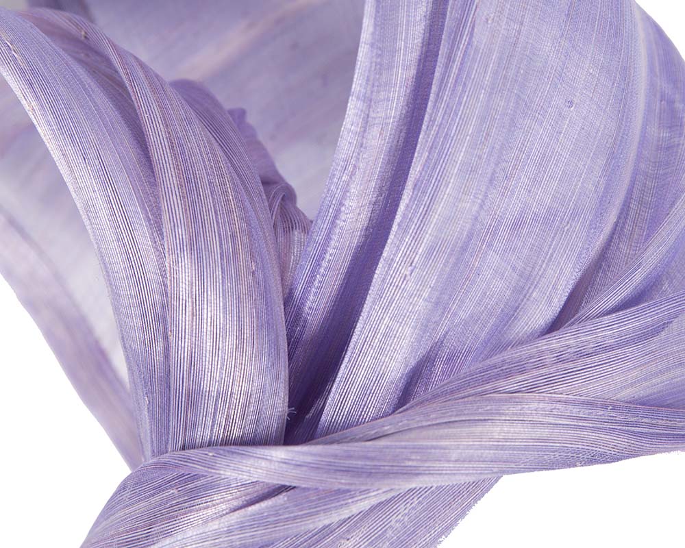 Bespoke lilac silk abaca racing fascinator by Fillies Collection