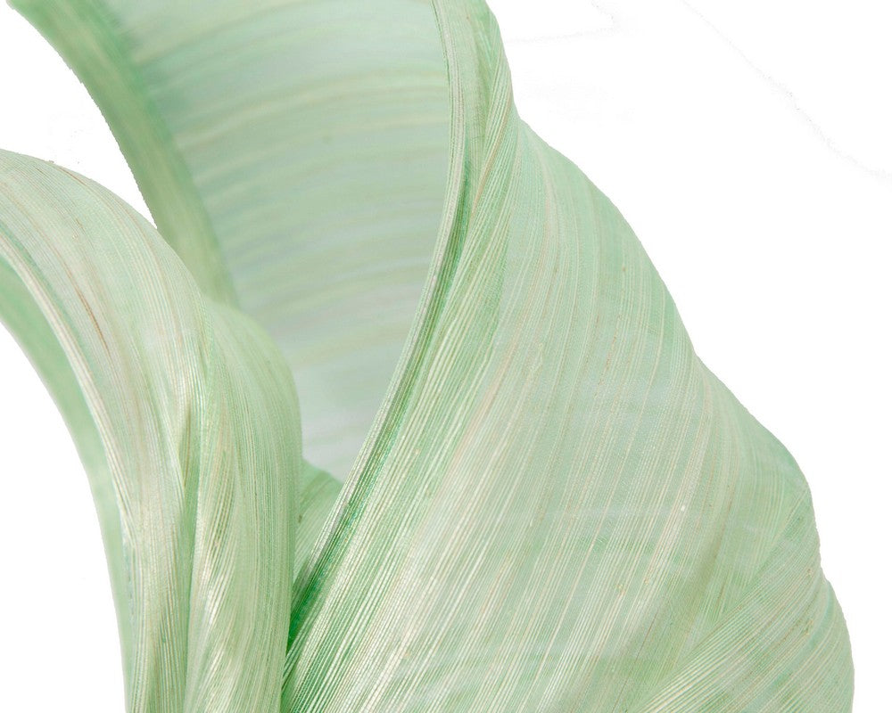 Bespoke mint green silk abaca racing fascinator by Fillies Collection