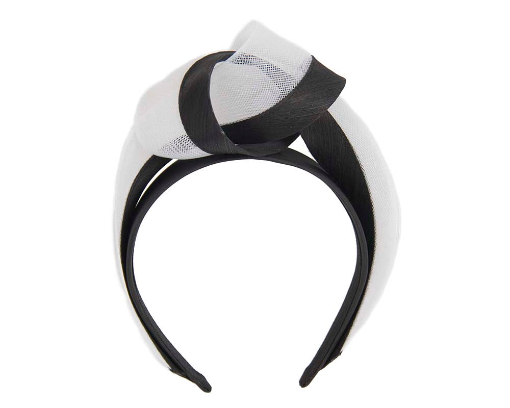 Black & white fashion headband turban by Fillies Collection