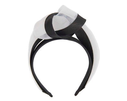 Black & white fashion headband turban by Fillies Collection