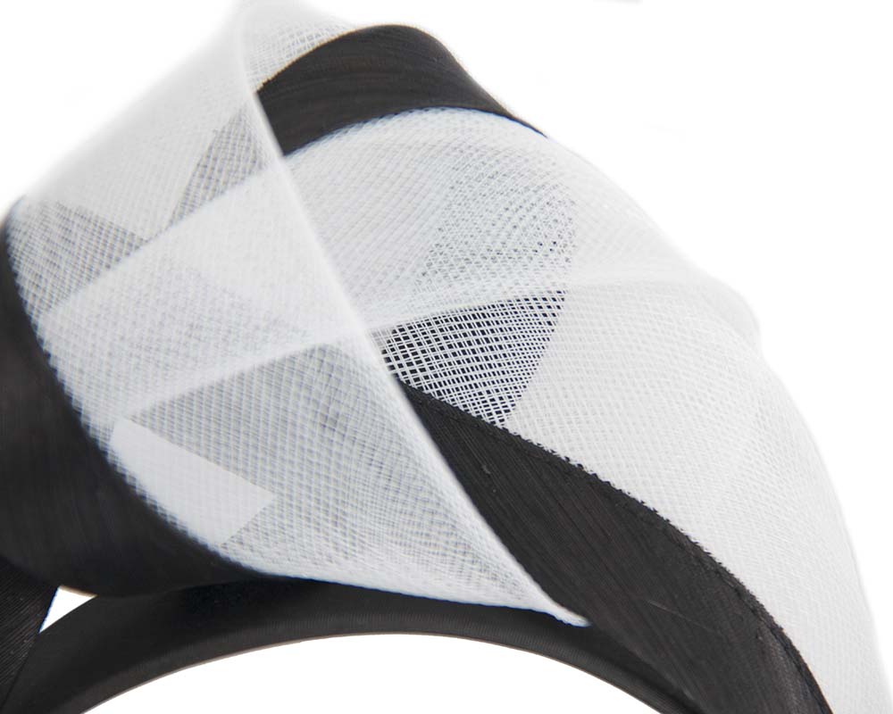 Black & white fashion headband turban by Fillies Collection