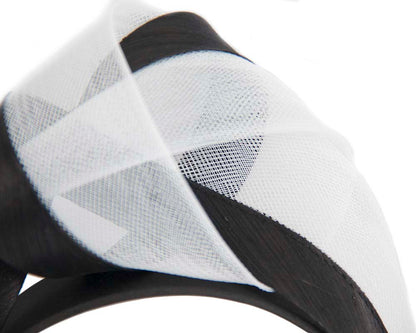 Black & white fashion headband turban by Fillies Collection