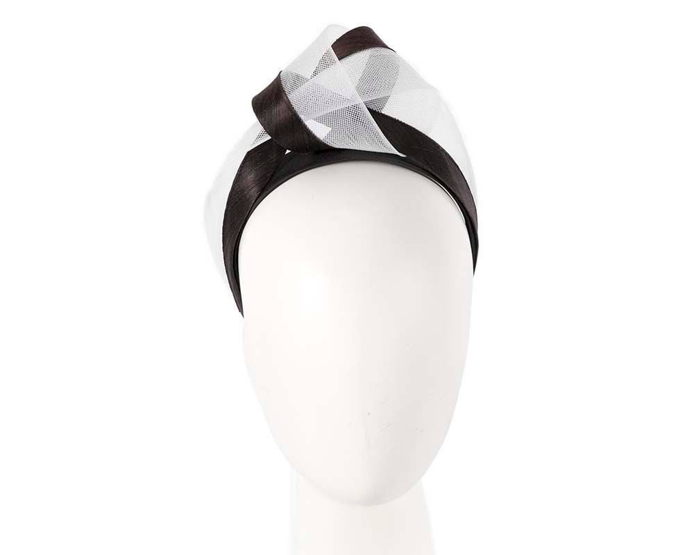 Black & white fashion headband turban by Fillies Collection