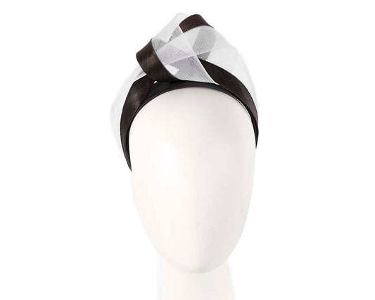 Black & white fashion headband turban by Fillies Collection