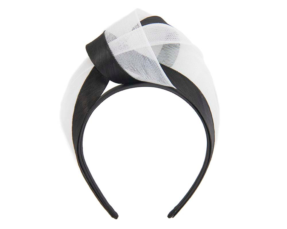 Black & white fashion headband turban by Fillies Collection