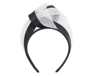 Black & white fashion headband turban by Fillies Collection