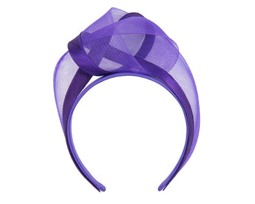 Purple fashion headband turban by Fillies Collection