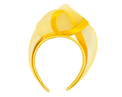 Yellow fashion headband turban by Fillies Collection-1