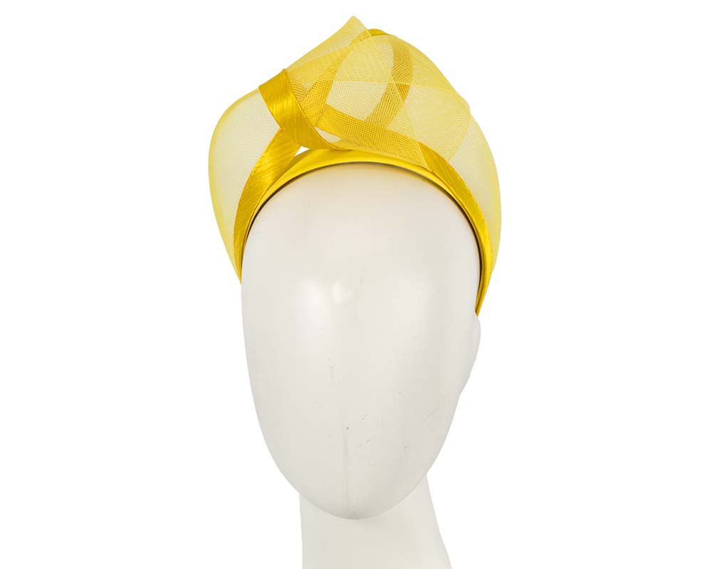 Yellow fashion headband turban by Fillies Collection-0
