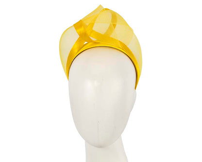 Yellow fashion headband turban by Fillies Collection-0