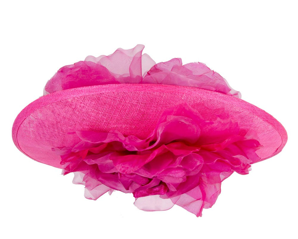 Large fuchsia plate racing fascinator by Fillies Collection-6