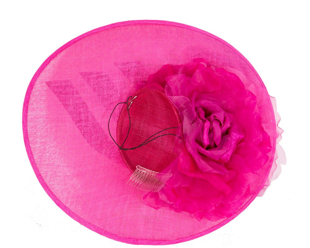 Large fuchsia plate racing fascinator by Fillies Collection-5