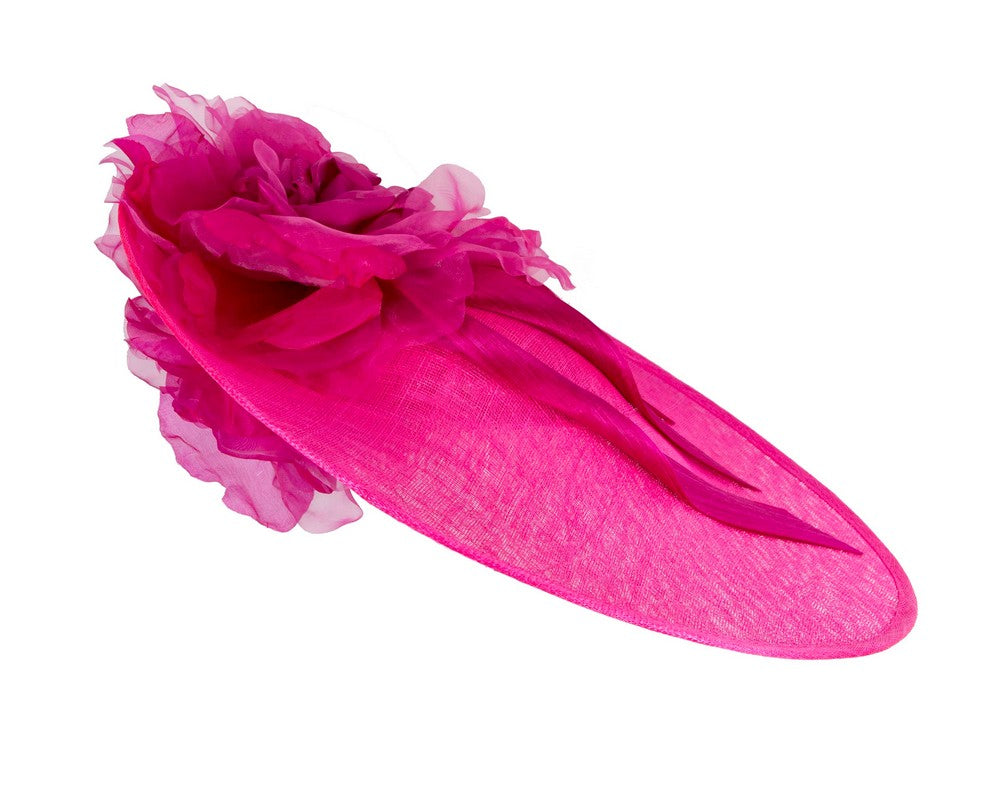 Large fuchsia plate racing fascinator by Fillies Collection-3