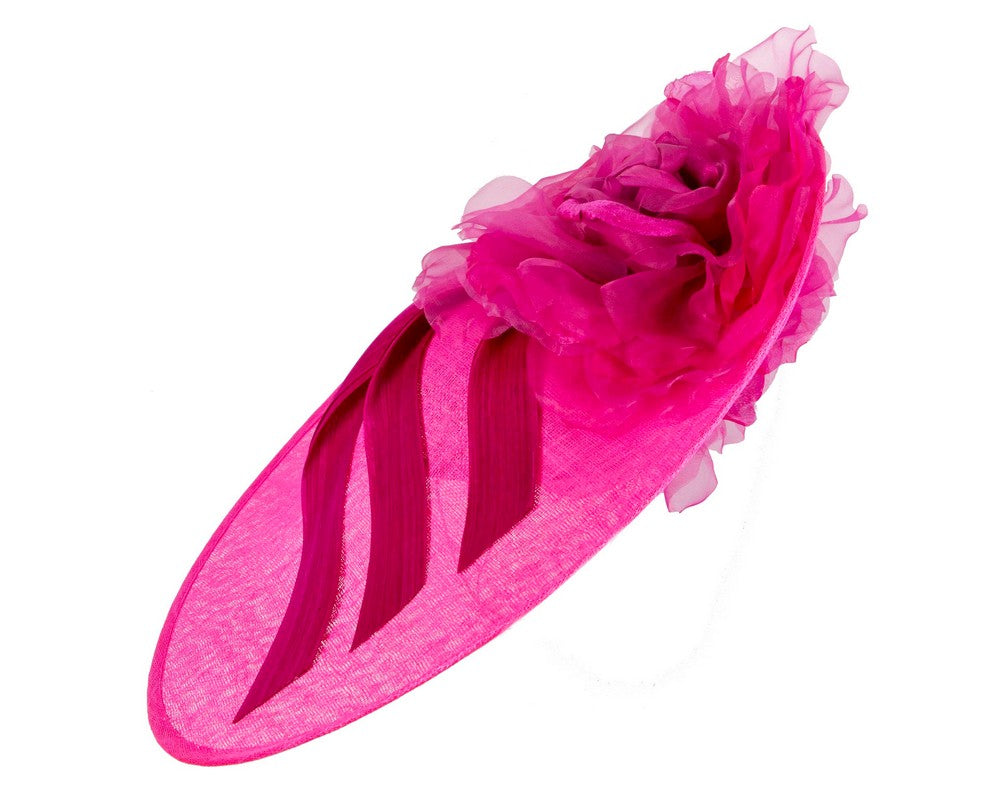 Large fuchsia plate racing fascinator by Fillies Collection-1
