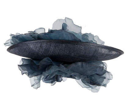 Large navy plate racing fascinator by Fillies Collection-6