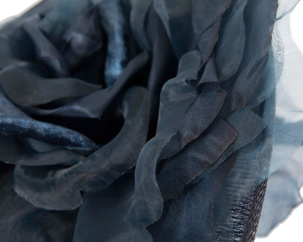Large navy plate racing fascinator by Fillies Collection-4