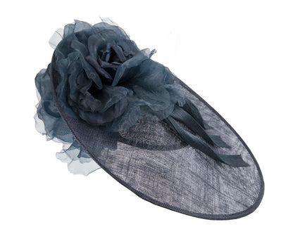 Large navy plate racing fascinator by Fillies Collection-3