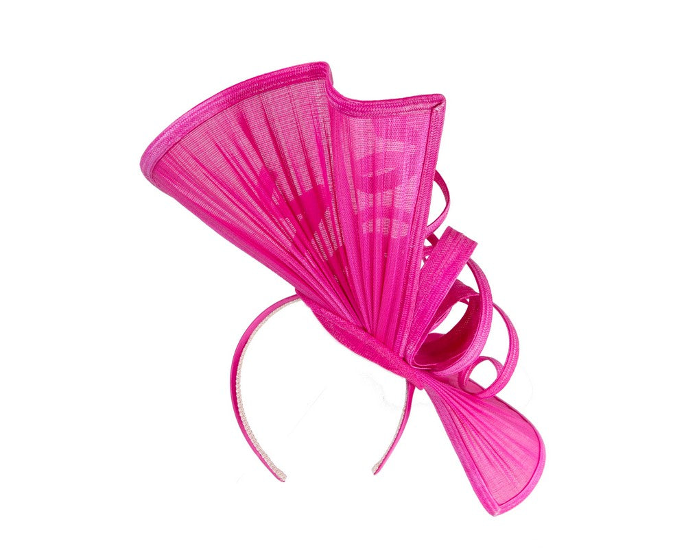 Large fuchsia jinsin racing fascinator by Fillies Collection-5