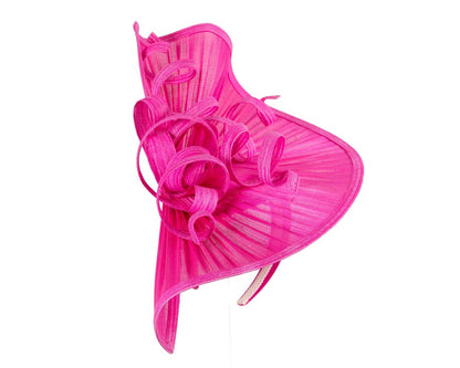 Large fuchsia jinsin racing fascinator by Fillies Collection-3