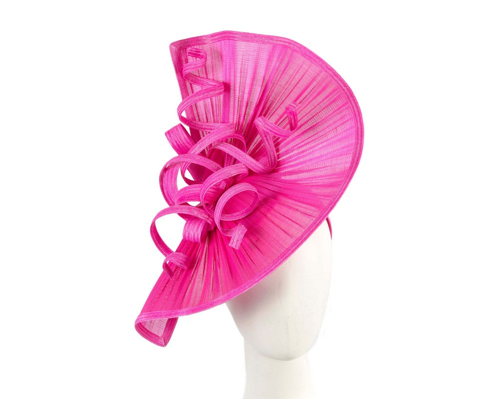 Large fuchsia jinsin racing fascinator by Fillies Collection-0