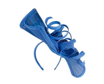 Large royal blue jinsin racing fascinator by Fillies Collection-5