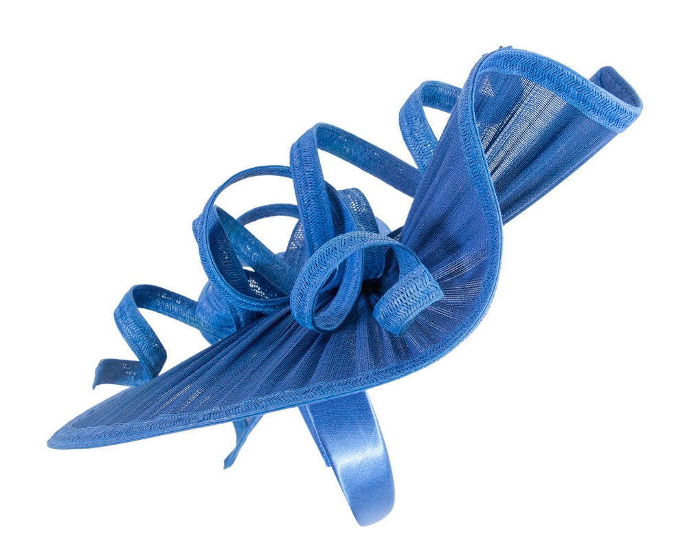 Large royal blue jinsin racing fascinator by Fillies Collection-2