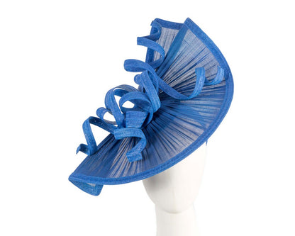 Large royal blue jinsin racing fascinator by Fillies Collection-0