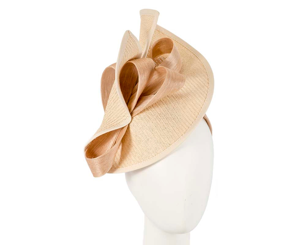Large nude Fillies Collection racing fascinator with bow-0