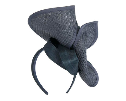 Large navy Fillies Collection racing fascinator with bow-5